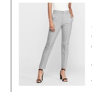 Express high waisted seamed ankle pant in gray